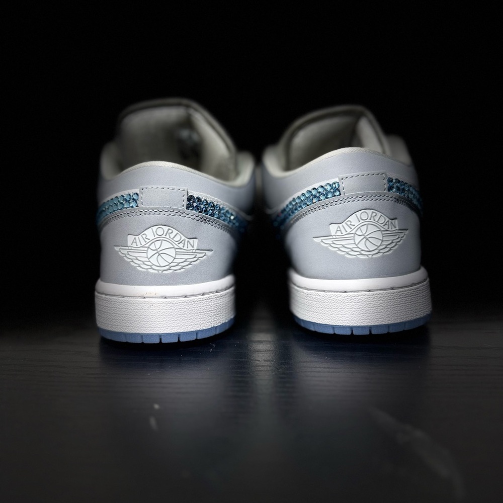 Custom Swarovski Air Jordan 1 Low - Picture 3 of 7